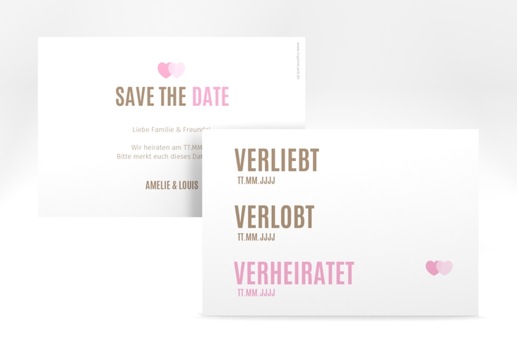 Save the Date-Karte "Couple" A6 quer