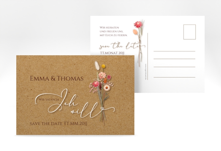 Save the Date-Postkarte Flowerbunch A6 Postkarte