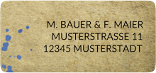 Klick: Details zu Absenderetikett Hochzeit "Bulli" anzeigen Absenderetikett Hochzeit Bulli 45,7 x 21,2 mm beige
