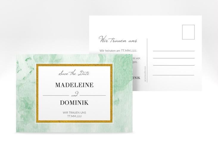 Save the Date-Postkarte Marble A6 Postkarte