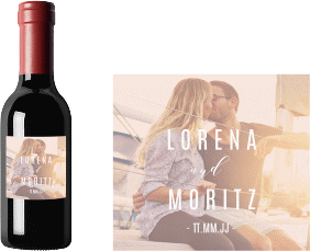 Piccoloetikett Hochzeit Memory Etikett Piccolo rosa
