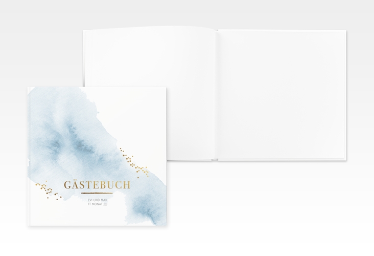 Gästebuch Creation Hochzeit Pastell 20 x 20 cm, Hardcover blau