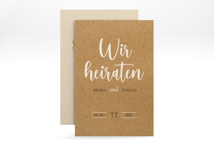 Save the Date-Karte Noble A6 Karte hoch mit elegantem Schriftzug