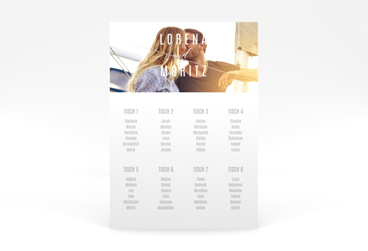 Sitzplan Poster Hochzeit  Memory 50 x 70 cm Poster