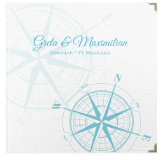 Klick: Details zu Gästebuch Selection Hochzeit "Windrose" anzeigen Gästebuch Selection Hochzeit Windrose Leinen-Hardcover tuerkis