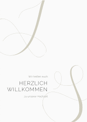 Willkommensschild Poster Eheschließung 50 x 70 cm Poster weiss