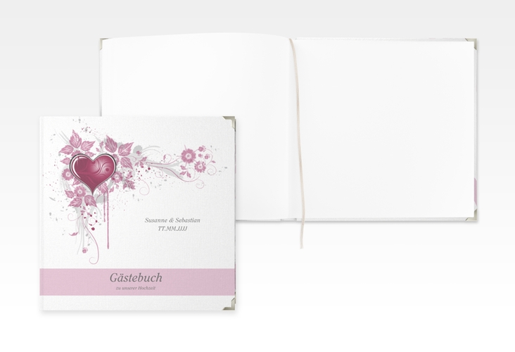 Gästebuch Selection Hochzeit Triest Leinen-Hardcover pink