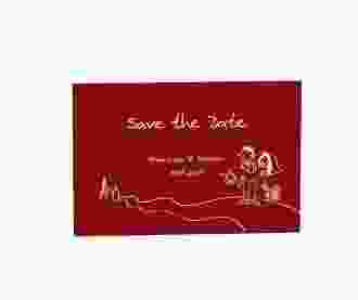 Biglietti Save the Date collezione Pisa A6 Postkarte rosso