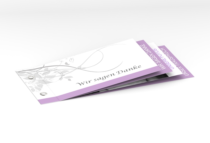 Danksagungskarte Hochzeit Florenz Booklet flieder