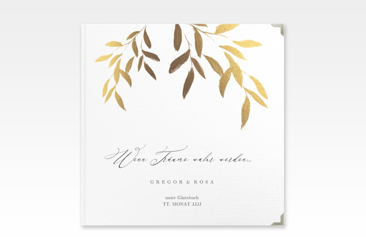 Gästebuch Selection Hochzeit Demure Leinen-Hardcover weiss
