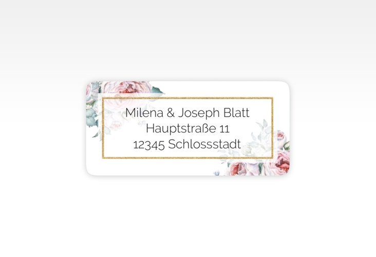 Absenderetikett Hochzeit Embrace 45,7 x 21,2 mm weiss