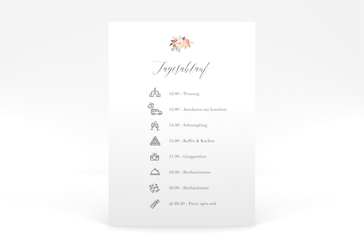 Tagesablauf Poster Hochzeit Prachtvoll 50 x 70 cm Poster
