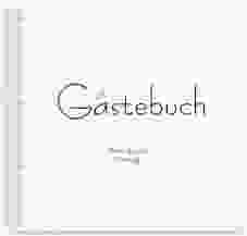 Gästebuch Hochzeit Twohearts Ringbindung beige