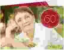 Einladung 60. Geburtstag Twister A6 Klappkarte quer rot