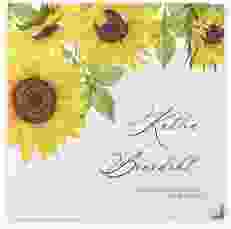 Gästebuch Selection Hochzeit Sonnenblume Leinen-Hardcover weiss