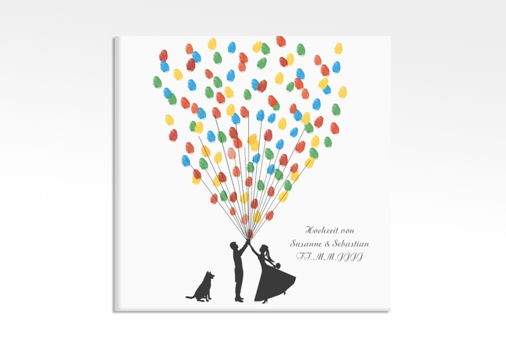 Wedding Tree Leinwand "Ballons Beatrice Dog" (bis 40 Gäste) 30 x 30 cm