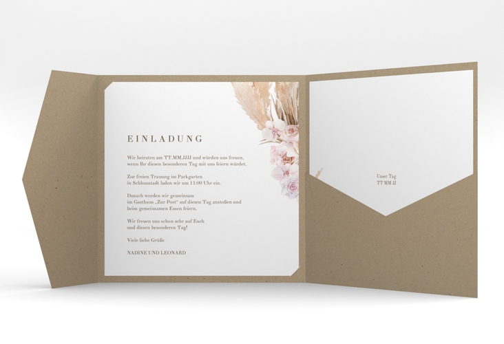 Hochzeitseinladung Nude Pocketfold