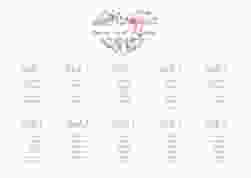 Sitzplan Poster Hochzeit "Wildblumenherz"