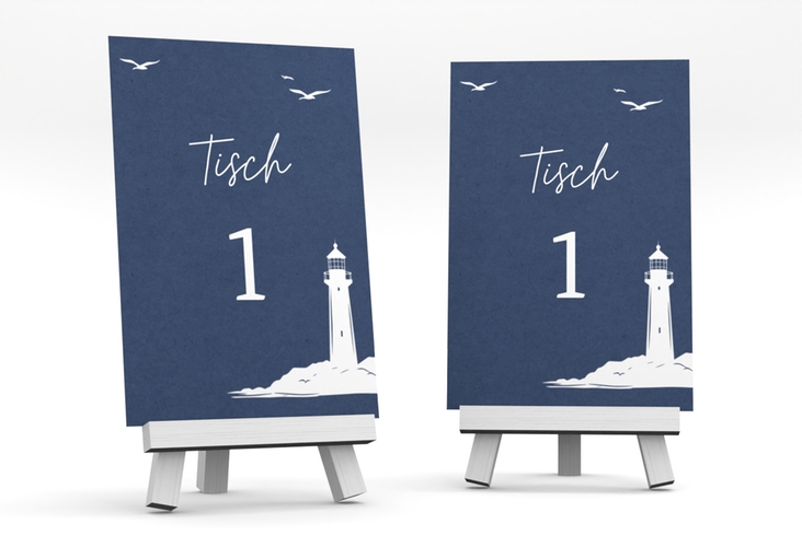 Tischnummer Hochzeit Leuchtturm Tischaufsteller