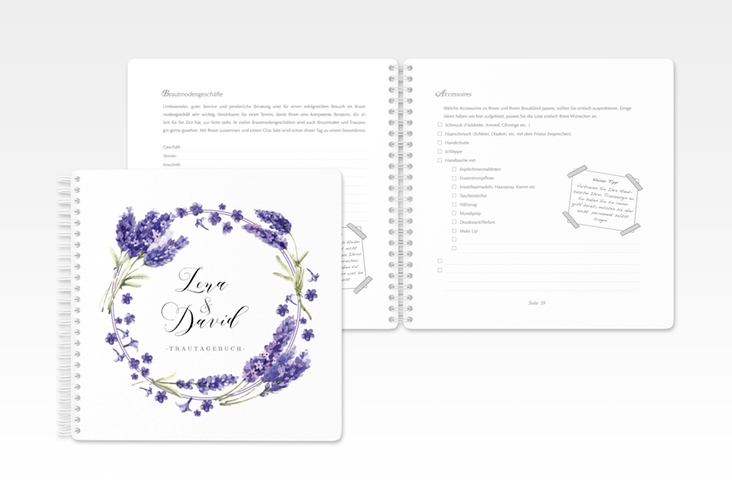 Trautagebuch Hochzeit Lavendel Trautagebuch Hochzeit