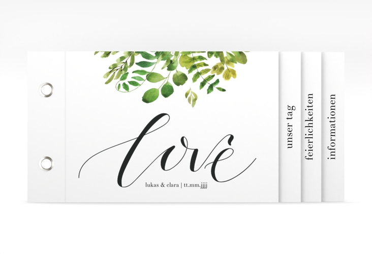Hochzeitseinladung Botany Booklet weiss