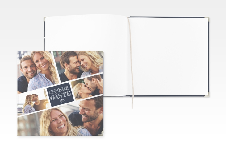 Gästebuch Selection Hochzeit Rise Leinen-Hardcover blau
