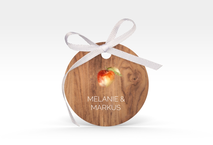 Geschenkanhänger Hochzeit Herbstlich Geschenkanhänger, rund braun