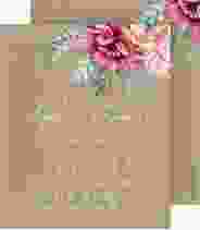 Save the Date-Kalenderblatt Blooming Kalenderblatt-Karte Kraftpapier