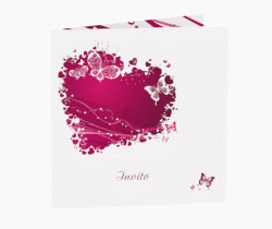Klick: Details zu Inviti matrimonio collezione Milano anzeigen Inviti matrimonio collezione Milano Quadratische Klappkarte fucsia