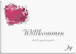 Willkommensschild Leinwand Mailand 70 x 50 cm Leinwand pink