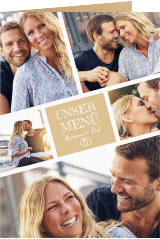 Klick: Details zu Menükarte Hochzeit "Rise" anzeigen Menükarte Hochzeit Rise A5 Klappkarte hoch beige