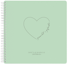 Klick: Details zu Gästebuch Hochzeit "Lebenstraum" anzeigen Gästebuch Hochzeit Lebenstraum Ringbindung mint