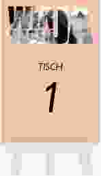Tischnummer Hochzeit Letters Tischaufsteller apricot