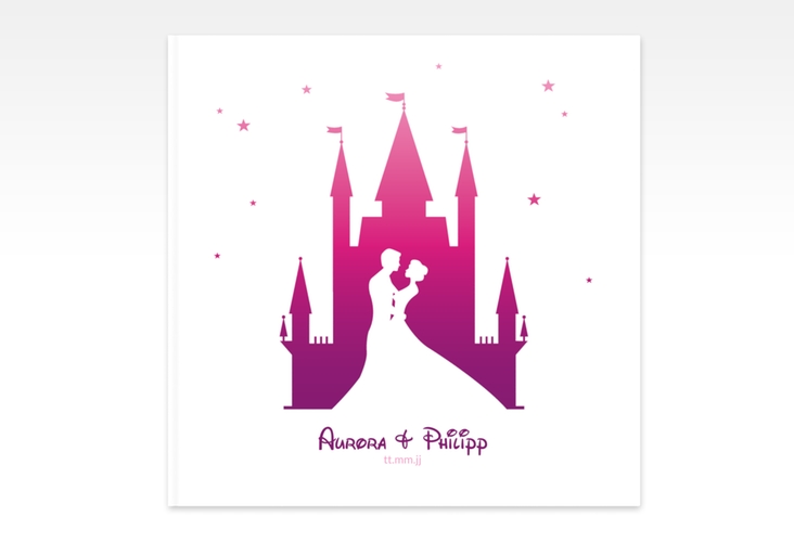 Gästebuch Creation Hochzeit Castle 20 x 20 cm, Hardcover pink