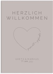 Klick: Details zu Willkommensschild Leinwand "Lebenstraum" anzeigen Willkommensschild Leinwand Lebenstraum 50 x 70 cm Leinwand grau