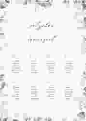Sitzplan Poster Hochzeit Poesia 50 x 70 cm Poster weiss
