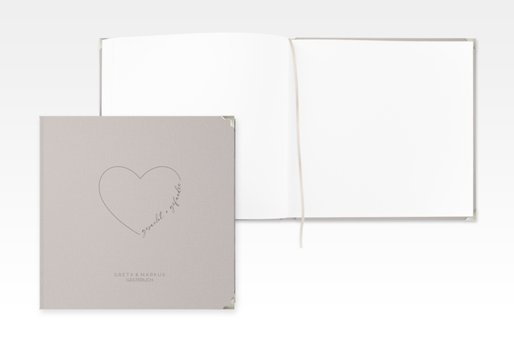 Gästebuch Selection Hochzeit Lebenstraum Leinen-Hardcover grau