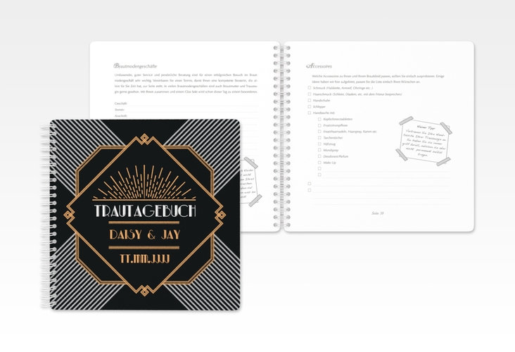 Trautagebuch Hochzeit Gatsby Trautagebuch Hochzeit im 20er-Jahre-Stil