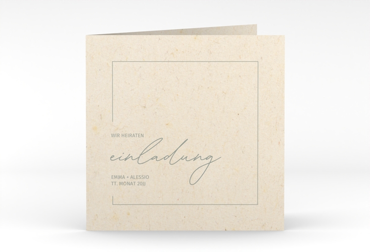 Hochzeitseinladung Simple Line quadr. Klappkarte hochglanz