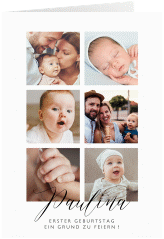 Einladungskarte Kindergeburtstag Fantastisch A6 Klappkarte hoch weiss