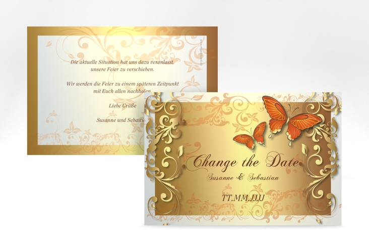 Change the Date-Karte Toulouse A6 Karte quer orange