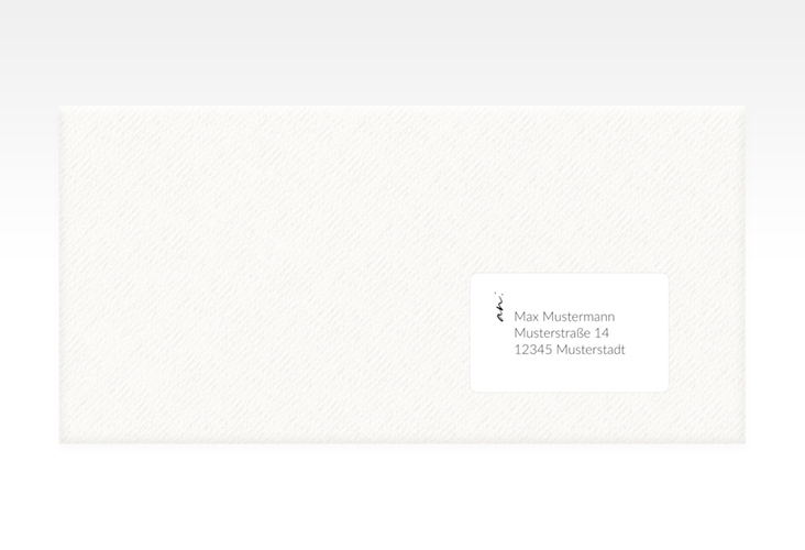 Empfängeretikett Hochzeit Your Name 63,5 x 38,1 mm weiss