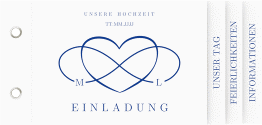 Klick: Details zu Hochzeitseinladung "Infinity" anzeigen Hochzeitseinladung Infinity Booklet blau
