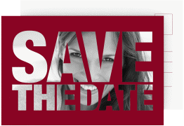 Save the Date-Postkarte Geburtstag Numbers A6 Postkarte rot