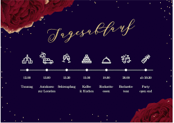 Klick: Details zu Tagesablauf Poster Hochzeit "Cherie" anzeigen Tagesablauf Poster Hochzeit Cherie 70 x 50 cm Poster schwarz
