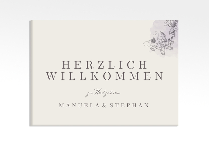 Willkommensschild Hochzeit Artlover 70 x 50 cm Leinwand