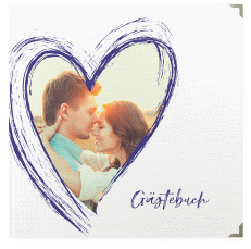 Klick: Details zu Gästebuch Selection Hochzeit "Liebe" anzeigen Gästebuch Selection Hochzeit Liebe Leinen-Hardcover blau