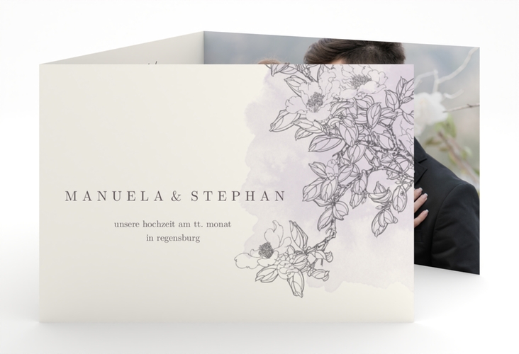 Hochzeitseinladung Artlover A6 Doppel-Klappkarte