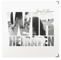 Gästebuch Selection Hochzeit Letters Leinen-Hardcover weiss