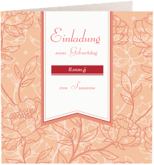 Einladung Geburtstag Marta quadr. Klappkarte